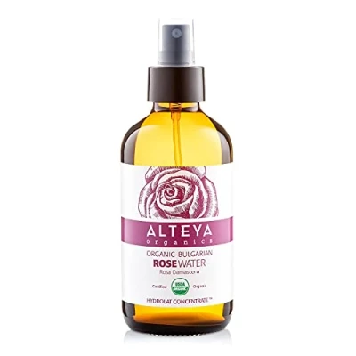 Afbeelding van Alteya Organic Rozenwater Bio Glazen Flessenspray 240ml 100% USDA biologisch gecertificeerd puur authentiek natuurlijk ‘Rosa Damascena’ bloesemwater