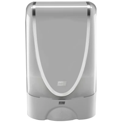 Afbeelding van Bama, Zeepdispenser + Zeepbakje, Dispenser Deb TF2 Wit &amp; Chroom Rand H277xB170xD100x.mm wit/chroom
