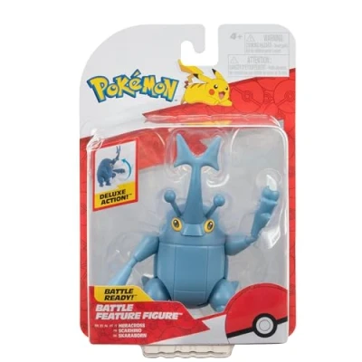 Afbeelding van Pokémon PKW3420 Battle Feature Figure Skaraboorn, officieel beweegbaar figuur, 11,5 cm