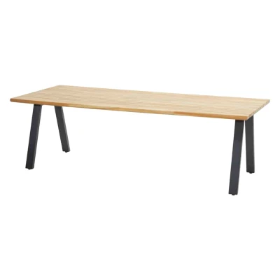 Afbeelding van Taste Ambassador Diningtafel Teak Antracite 240 x 100 cm 4SO
