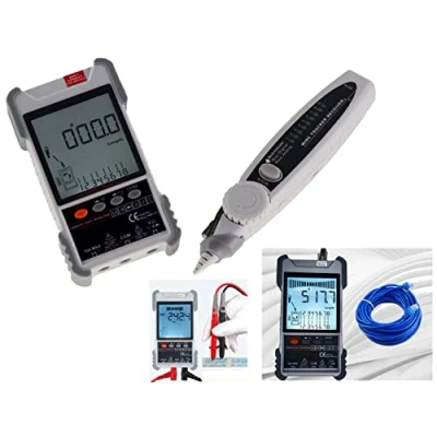 Afbeelding van KALEA INFORMATIQUE Professionele digitale lcd tester RJ45 RJ11 netwerk en multimeter: cartografie, continuïteit, lengte, POE, spanning, detectie, zaklamp, spanning AC DC, temperatuur, diodes