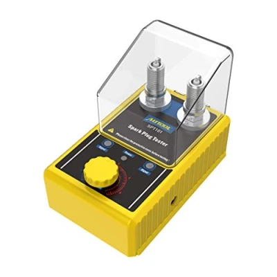 Afbeelding van AUTOOL SPT101 bougies tester, auto motor bougietester met beschermhoes bougie 0 tot 6000 rpm dubbel gat 12 mm bougiebus