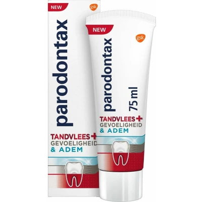 Afbeelding van 6x Parodontax Tandpasta Tandvlees+ Gevoeligheid &amp; Adem 75 ml