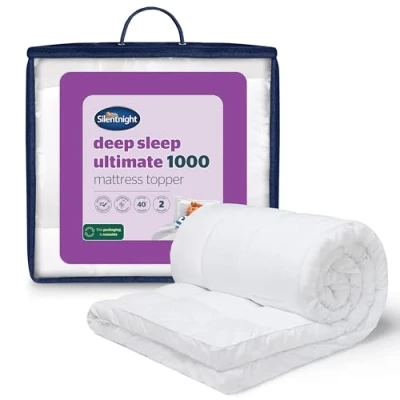 Afbeelding van Silentnight Ultieme diepe slaaptopper Extra dikke matrastopper Luxe katoen zacht Machinewasbaar Ondersteuning Bedtoppers Hoezen Pad