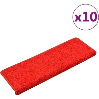 Afbeelding van vidaXL Trapmatten 10 st 65x21x4 cm rood