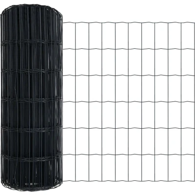 Afbeelding van vidaXL Eurohek Grijs 0.8x25 m Staal