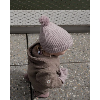 Afbeelding van Wollen muts baby Groen Winter Merino wol Zacht 3 6 maanden