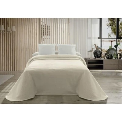 Afbeelding van Hosteline Sprei Palma beige bed 180 cm