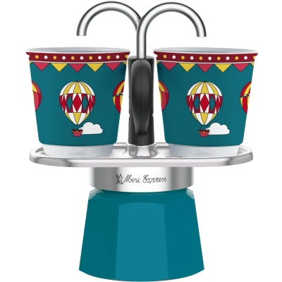 Afbeelding van Bialetti Mini Express Winterwonderland Set + 2 espressobekers