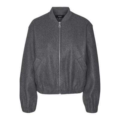 Afbeelding van Vero Moda Vmpopbella Short Jacket Bomberjacks, Dames, Maat: Large, Dark grey