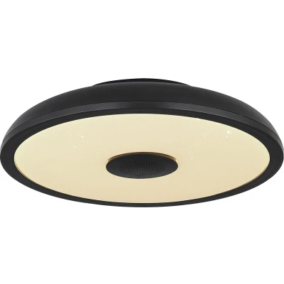 Afbeelding van Globo LED plafondlamp Raffy luidspreker RGBW zwart