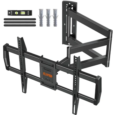 Afbeelding van ELIVED TV muurbeugel met 762 mm lange scharnierarm voor de meeste 42 75 inch tv&#039;s, beugel zwenkbaar kantelen, houdt tot 45 kg. Max VESA 600x400mm EV3037