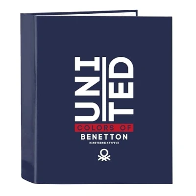 Afbeelding van Ringmap Benetton Varsity Marineblauw A4 27 x 33 6 cm