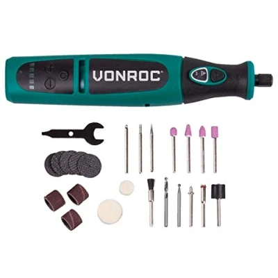 Afbeelding van VONROC Roterende multitool 8V Incl. 24 delige accessoire set, oplader en opbergtas
