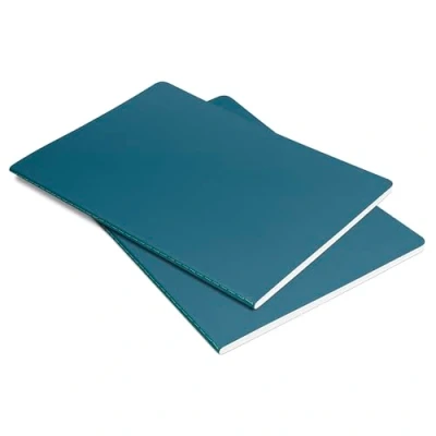 Afbeelding van SIGEL LS304 Notizheft Linescape, A5, kariert, mittelblau, neon grün: Notebook Neo, Blue / Kiwi, Softcover