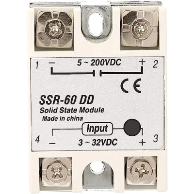Afbeelding van DC halfgeleiderrelais SSR 60DD 60A 3 32VDC tot 5 110VDC antitrilling