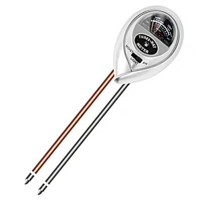 Afbeelding van L43CS 3 in 1 bodemtester, mes, meetinstrument voor planten, bloemen, gras, pH waarde, vochtigheid, zonlicht, plantenaarde, koperen kabel, geen batterijen nodig