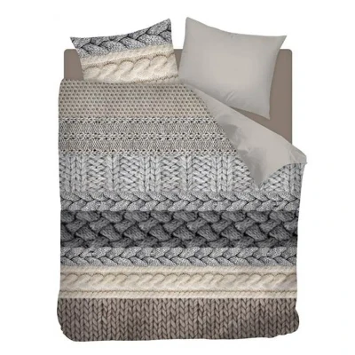 Afbeelding van Snoozing Knitted Wool Flanel Dekbedovertrek Lits jumeaux 260x200/220 cm Multi kleur