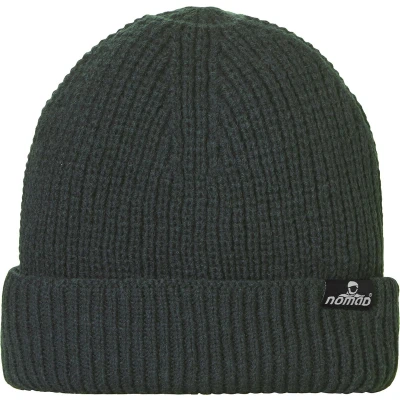 Afbeelding van NOMAD® Turoa Muts Heren One Size Groen Rib gebreid Wolmix