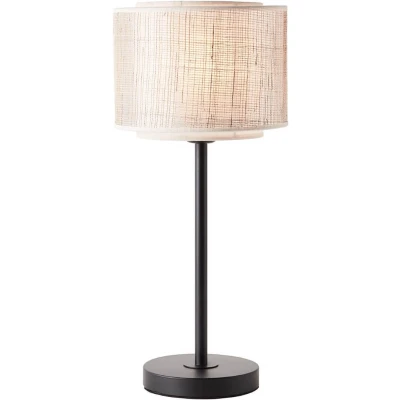 Afbeelding van BRILLIANT lamp, Odar tafellamp zwart/beige, 1x A60, E27, 42W, met snoerschakelaar