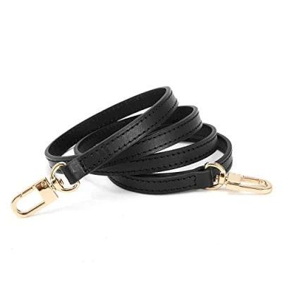 Afbeelding van Senral Pochette lederen Band Lange Kleine Portemonnee Crossbody Bandjes Vervanging Universele Spare zwart Echt tas riemen voor handtassen