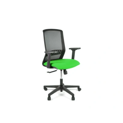 Afbeelding van Geen Merk Lf 2011603 Bureaustoel Linea Tekna 01 Zwart/Groen Met 2D Armleuning