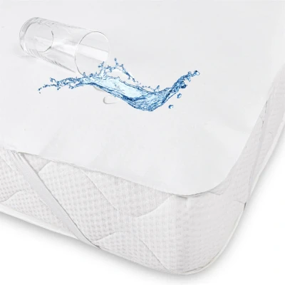 Afbeelding van Cheqo® Molton Hoeslaken 70x150cm Waterdichte Matras Beschermer Incontinentie Matrasbeschermer 100% Katoen Wit