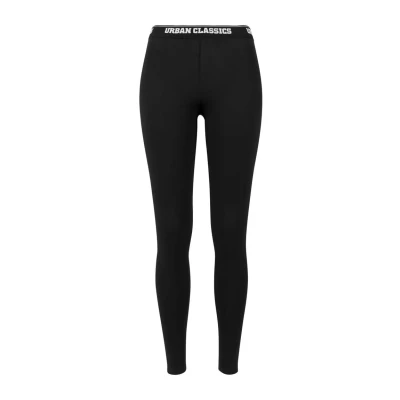 Afbeelding van Urban Classics Ladies LOGO Leggings Legging, Dames, Maat: Small, Black