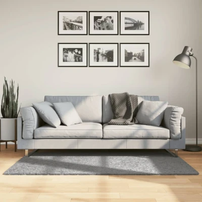 Afbeelding van Vloerkleed PAMPLONA shaggy hoogpolig modern 80x150 cm grijs