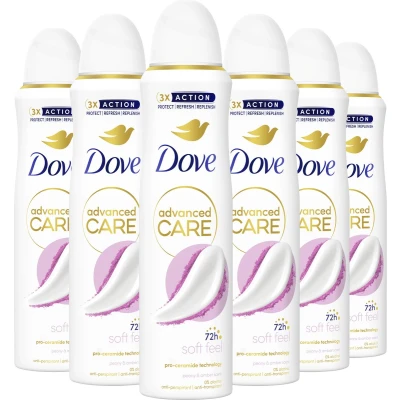 Afbeelding van 6x Dove Deodorant Spray Soft Feel 150 ml