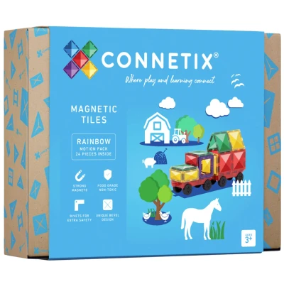 Afbeelding van Connetix magnetische tegels rainbow motion 24st