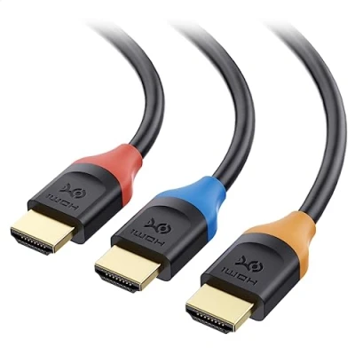 Afbeelding van Cable Matters 3 Stuks 4K HDMI Kabel (kleurgecodeerde Kabel, naar HDMI) voor 60Hz en HDR 0,9 meter