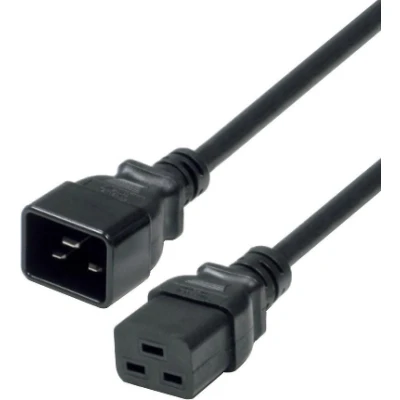 Afbeelding van C19 C20 stroomkabel voor UPS/PDU 3x 1,00mm / zwart 1,8 meter