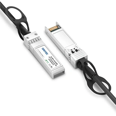 Afbeelding van QINIYEK 10G SFP+ DAC Twinax kabel, Direct Attach Copper (DAC) passieve compatibel met Cisco SFP H10GB CU0.5M, Ubiquiti UniFi, Supermicro, Netgear, Mikrotik, 0,5 meter (1,6ft)