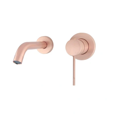 Afbeelding van Best Design Exclusive Lyon Decorata inbouw wandmengkraan uitloop=20cm rosé mat goud