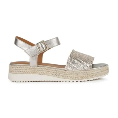 Afbeelding van Geox Espadrilles, Dames, Maat: 39.5, Champagne Leer