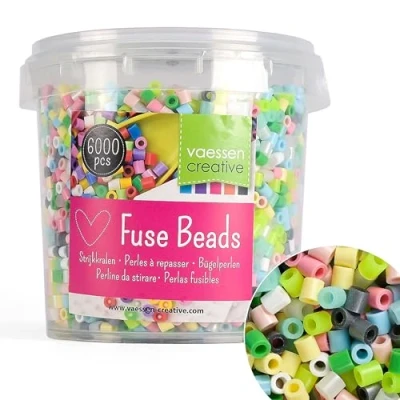 Afbeelding van Vaessen Creative Strijkkralen Pastel 6000 stuks
