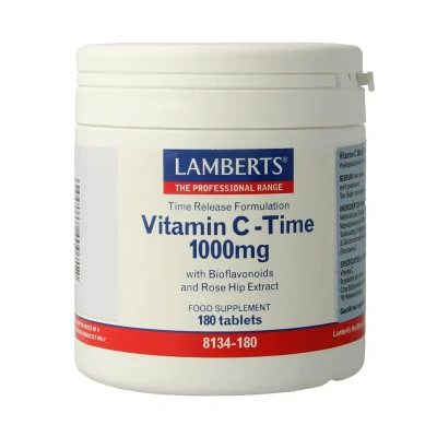 Afbeelding van Lamberts Vitamine C 1000 Time Release &amp; Bioflavonoiden, 180 tabletten