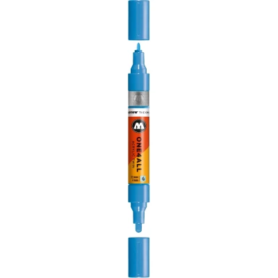 Afbeelding van Molotow ONE4ALL Shock Blue Middle Acrylic Twin 1,5 4 mm Marker