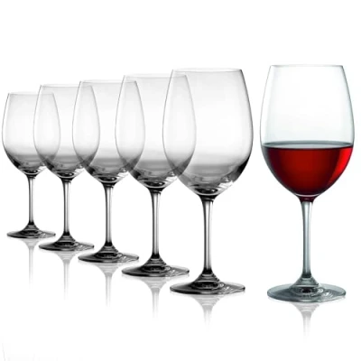 Afbeelding van Stölzle Lausitz Bordeauxkelk Event Set van 6, 640 ml rode wijnglazen, optimaal voor bordeauxwijn, vaatwasmachinebestendige bordeauxglazen, wijnkelk met maximale smaakontwikkeling