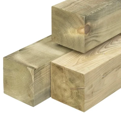 Afbeelding van Paal Geïmpregneerd Scandinavisch vuren 13.8x13.8x300cm Staander glad geschaafd