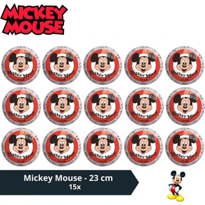 Afbeelding van Bal Voordeelverpakking Mickey Mouse 23 cm 15 stuks