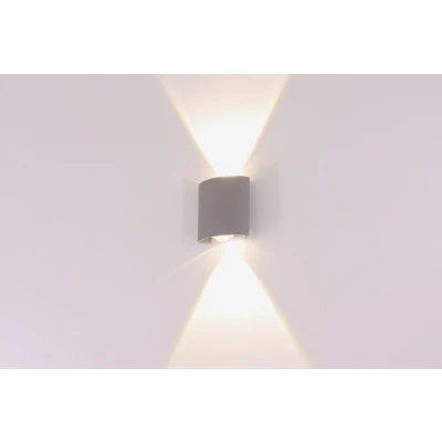 Afbeelding van Buitenlamp wandlamp UP DOWN grijs metaal LED geïntegreerd 2