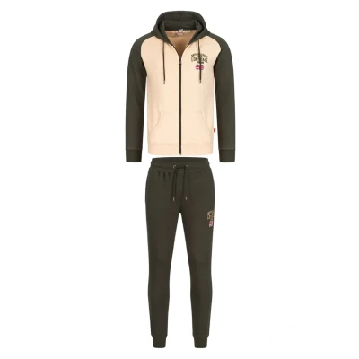 Afbeelding van Lonsdale Stretton Trainingspak, Heren, Maat: Medium, Olive beige