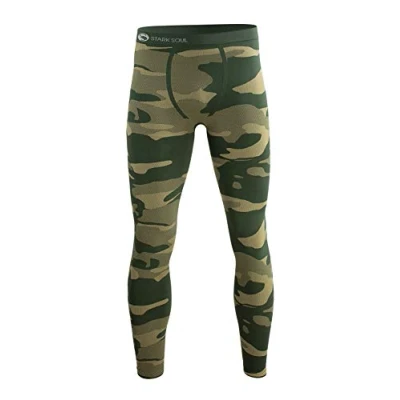 Afbeelding van Heren thermo onderbroek Lang Camouflage Groen Maat S/M