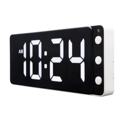 Afbeelding van Tafel/wandklok NeXtime Digital Clock White 27,2x10,8cm