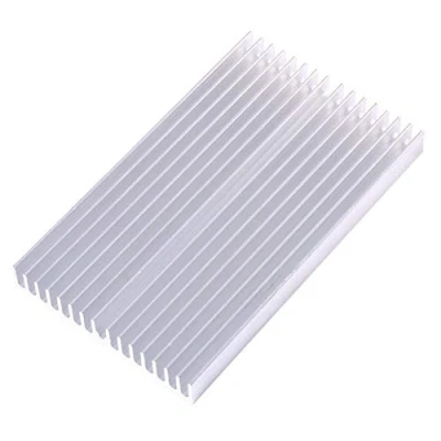 Afbeelding van aluminium koellichaam / koelribben, heat sink diffusie koelvin voor Ic Led Amplifier Transistor, 100 x 60 10 mm
