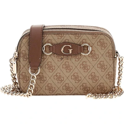 Afbeelding van Guess IZZY Camera BAG Schoudertas, Dames, Maat: One Size, Latte logo/brown