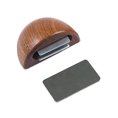 Afbeelding van AMIG Deurstop/deurmagneet D48mm zelfklevend mahonie kunststof Deurstoppers
