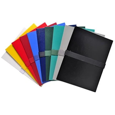 Afbeelding van Exacompta Art.nr. 2640E karton met uittrekbare rug Balacron klittenbandsluiting/klittenbandsluiting voor 1000 vellen afmetingen: 24 x 32 cm DIN A4 10 verschillende kleuren
